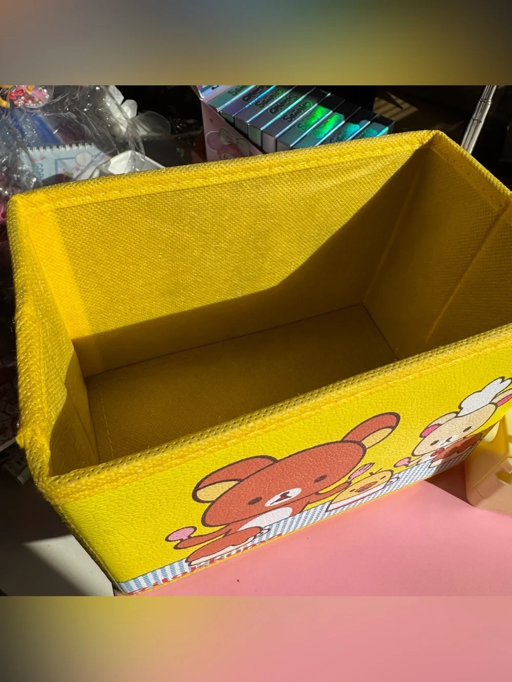 Yellow Kids Storage Basket